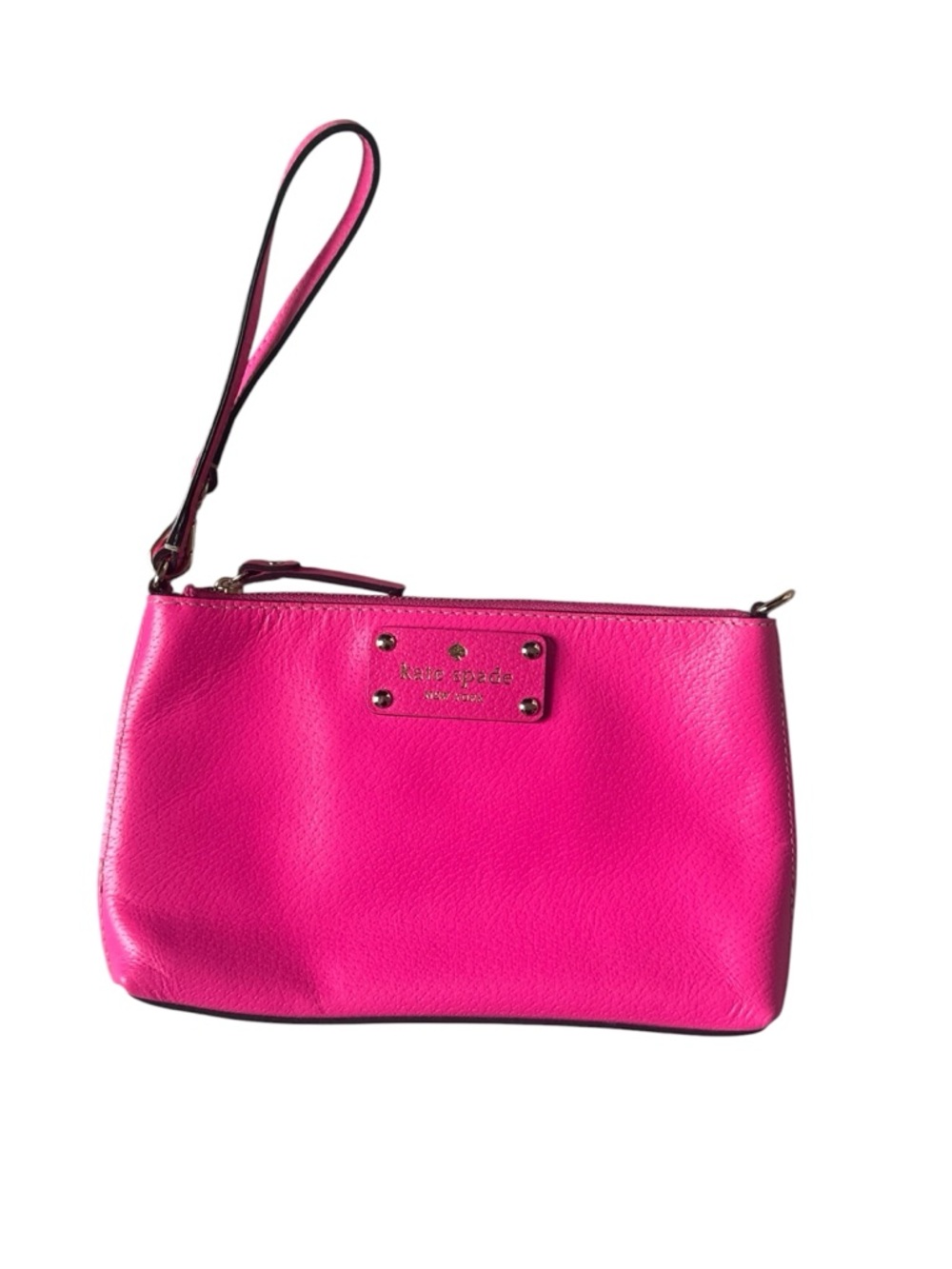 Kate Spade Hot Pink Leather Wristlet
